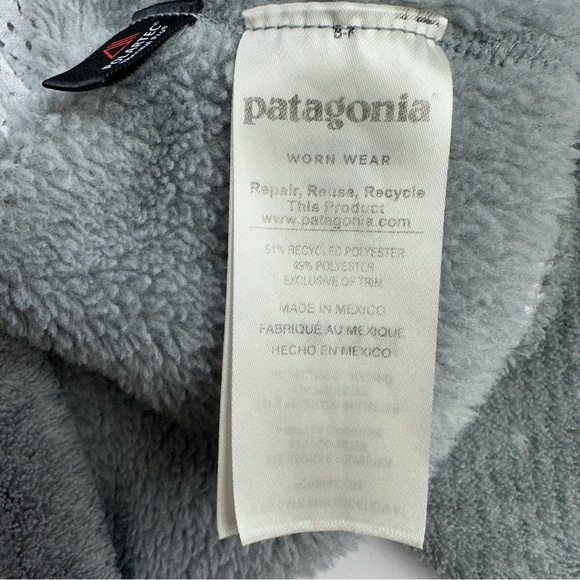Patagonia Re-Tool Snap-T Pullover Women’s Size Medium Jacket Gray Grey Cream - Picture 6 of 9